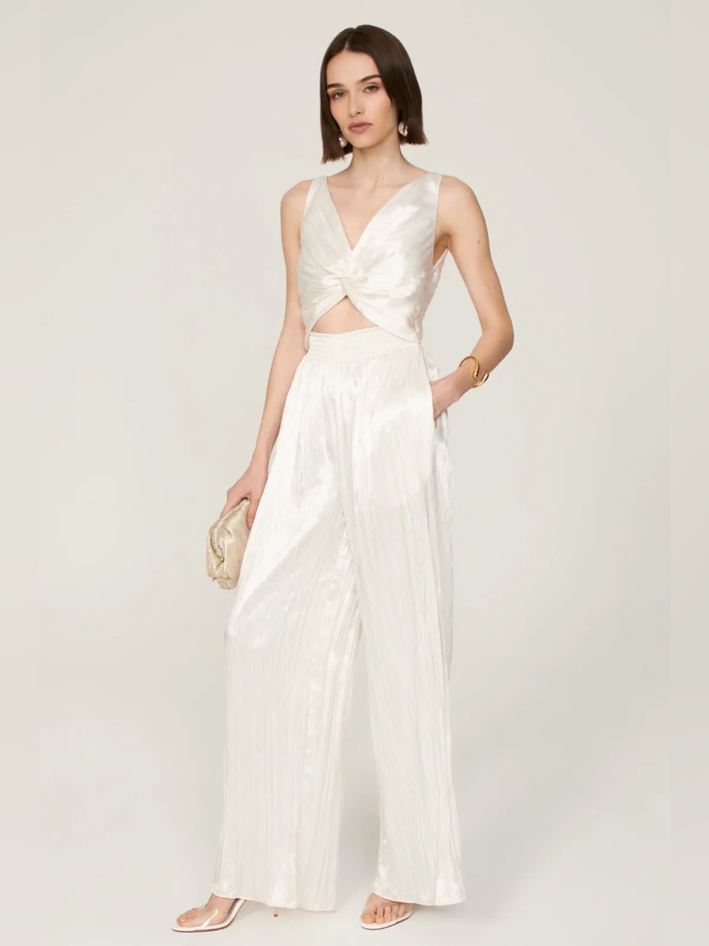 Ramy Brook Brendaly Cutout Jumpsuit Ivory